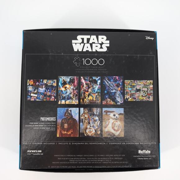 Buffalo Games Disney 1000 Piece Photomosaics Star Wars Scenes Jigsaw Puzzle -GUC - Picture 8 of 11